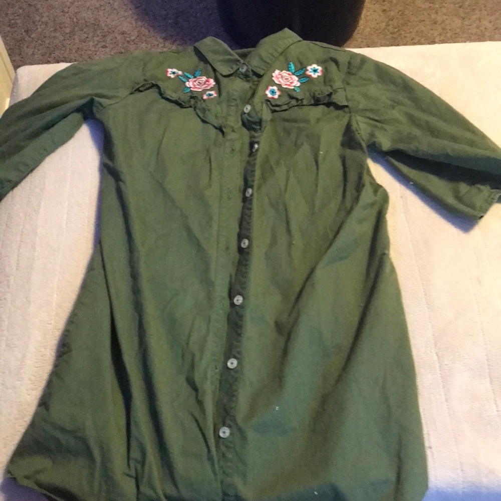 Size 10 kids green dress